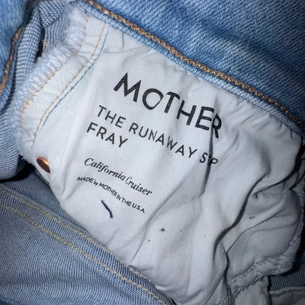 Mother Jeans Womens 32 The Runaway Step Fray California Cruiser Light Wash Flare